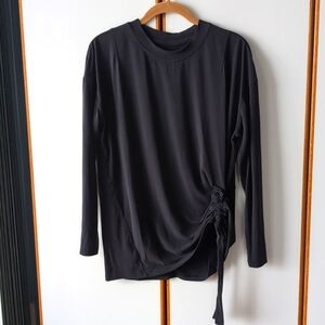 Lululemon Side Cinch Long Sleeve Crew 8 Black